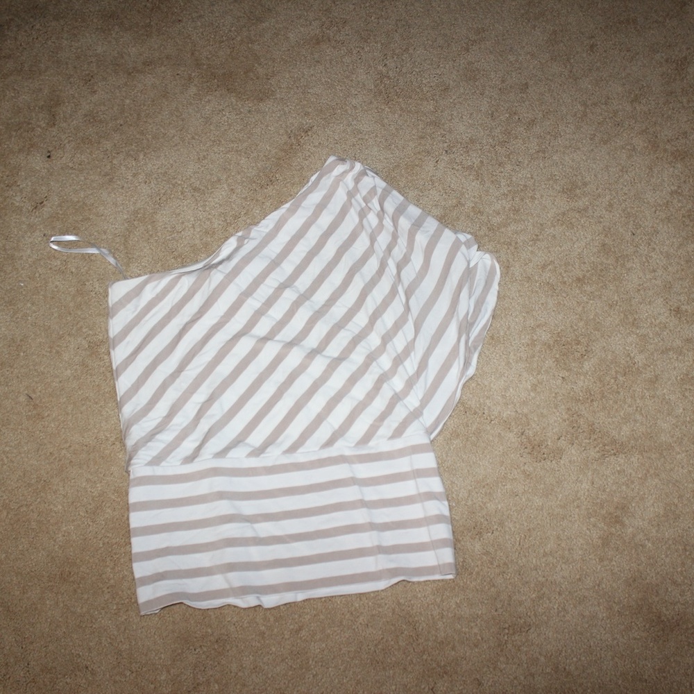 One shoulder striped Fancy shirt